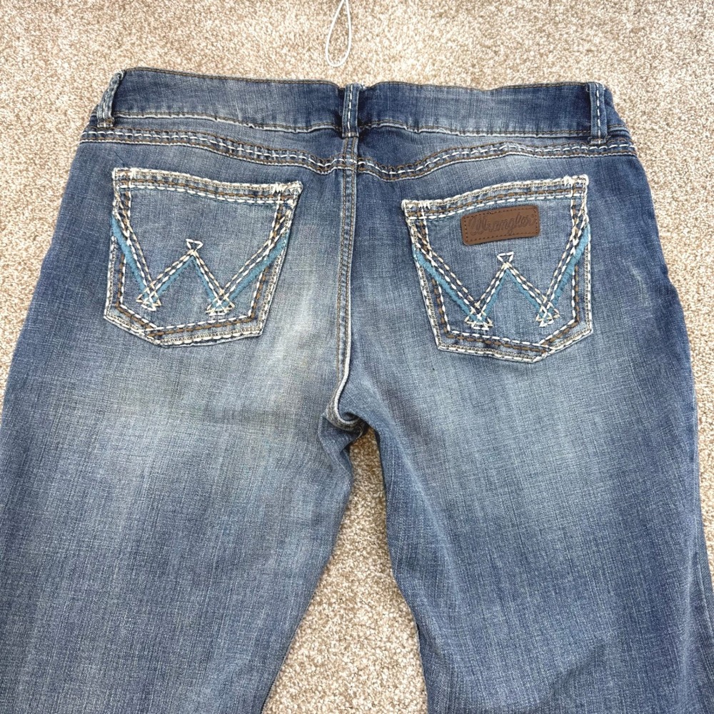 Wrangler Women 15 16x32 Boot Cut Jeans Blue Stretch Medium Wash